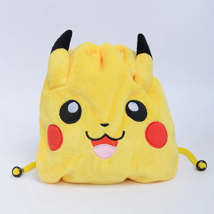 20x22cm Pokemon Pikachu Drawstring Anime Bag Cute Portable Storage Cosmetic Bag Coin Purse Children Birthday Gifts