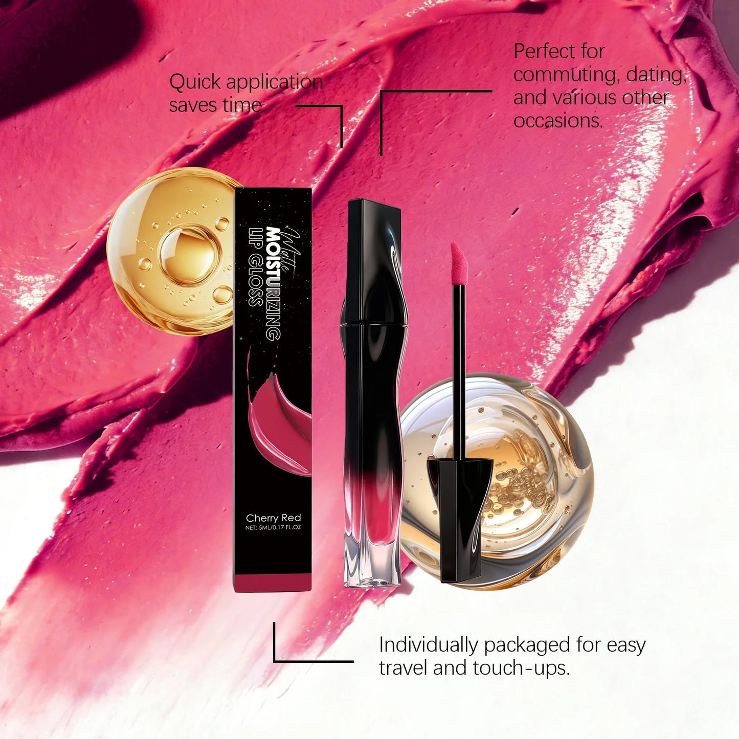 Premium Matte Lip Balm Smooth Matte Finish Reduce Dry Lines Lasting Pigment Natural Look Lightweight Moisturize 6-Color Lipstick