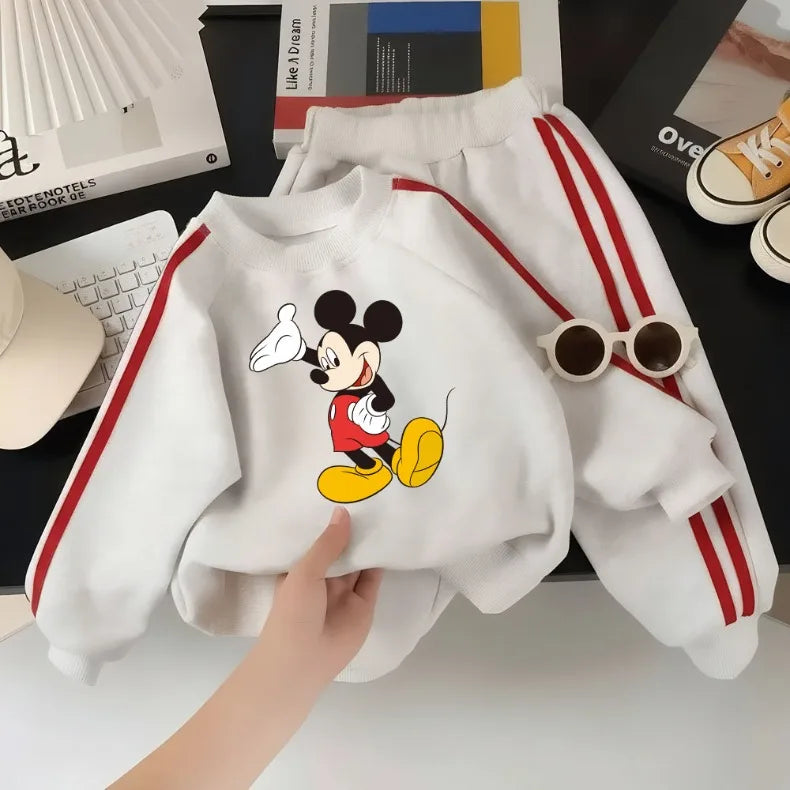 Printed Boys Long Sleeve O Neck Hoodies and Long Pants Two Piece Set Kids Casual Tracksuit Children Sweatshirt Set Spring New