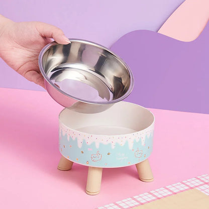 Ice Cream Design Raised Pet Bowl 🍦🐶🐱