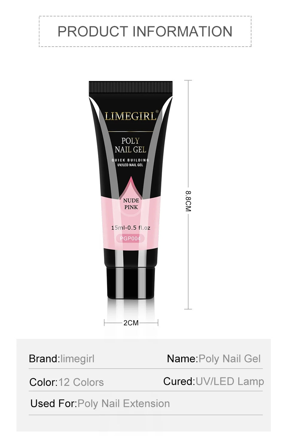 LIMEGIRL Set Poly Nail Gel for Extension Gel Set Manicure Acryl Gel Varnish Set 15ML Acrylic Liquid Nail Art Nail Kit UV Gel Kit