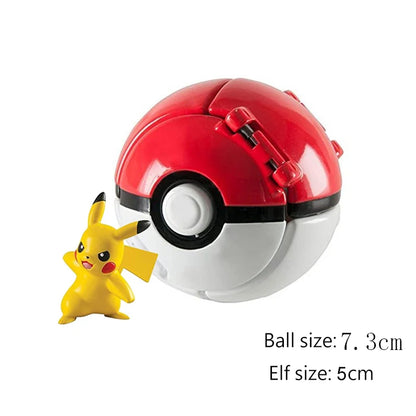 25 Styles Pokeball Figure Anime Figure Pokemon Elf Ball Toy Action Model Pikachu Mewtwo Charmander Kids Birthday Gifts Toys