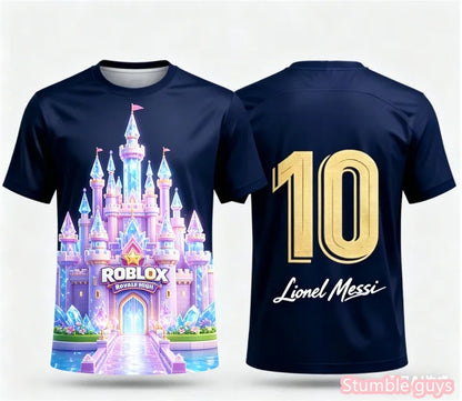 Cute Boys Roblox T Shirt Anime Summer Casual Kids Girls Short Sleeve Tops Fashion Game Print Cartton Breathable Kids Tee