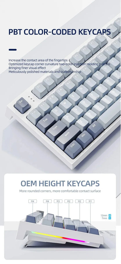 ATTACK SHARK K86 RGB 75% Wireless Gasket Mechanical Keyboard,3-Mode Bluetooth5.0/2.4G/USB-C Hot Swappable Gaming Keyboard