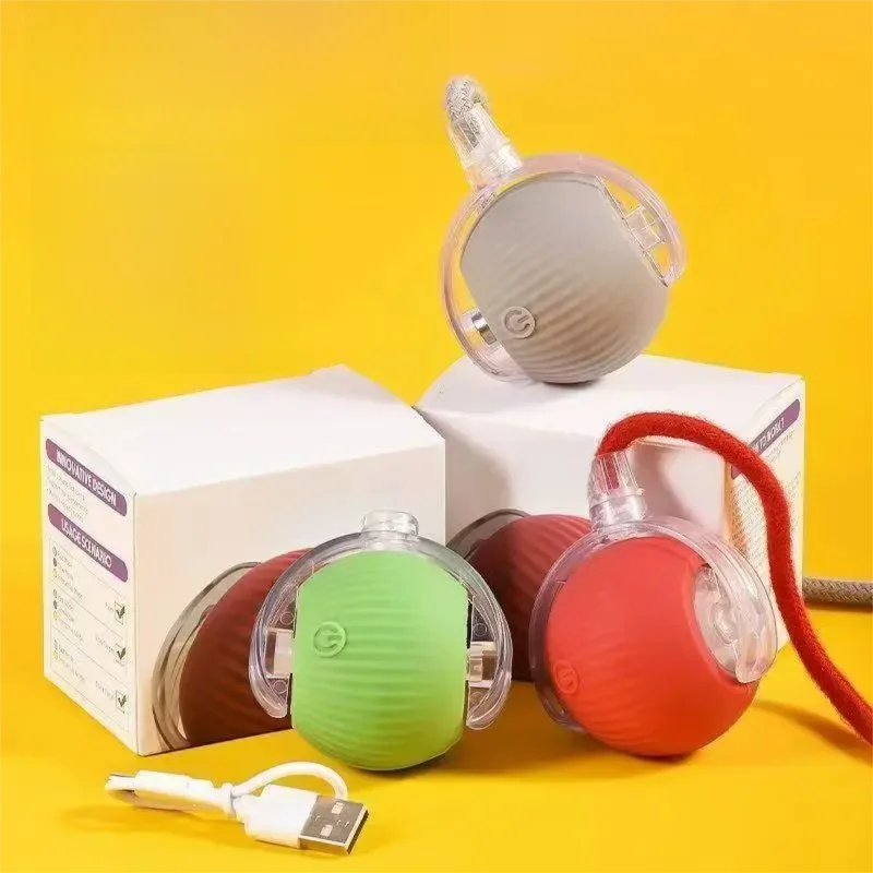 New Dog Interactive Ball Toy,Automatic Rolling Dog Ball Rechargeable,Smart Puppy Interactive Toy,Intelligent Balls Toy for Dogs
