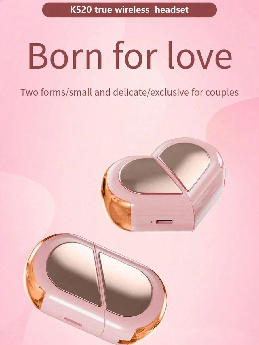 Heart-Shaped Wireless Earbuds