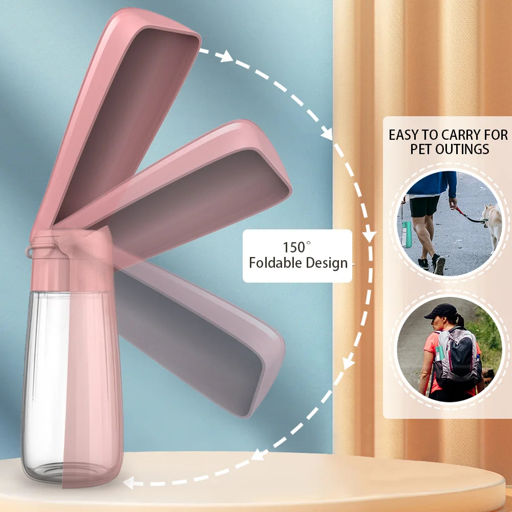 Portable Dog Water Bottle Foldable Pet Water Dispenser for Small Large Dogs Cat Leakproof Puppy Drinking Bowl for Outdoor Hiking