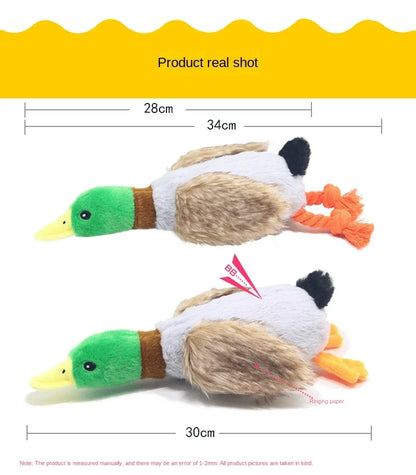 Plush Duck Squeaky Dog Chew Toy