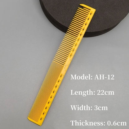 Hair Cutting Comb With Scale Cyan Yellow Ruler Haircut Combs Barber Shop Hairdressing Hairbrush Salon Styling Tools Y0521