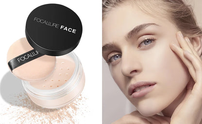 Focallure Face Loose Powder 3 Colors Ultra-Light Perfect Finishing Makeup Powder Waterproof Translucent Setting Powder Cosmetic