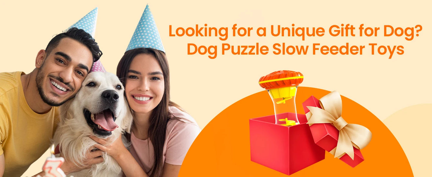 Interactive Dog Puzzle Toy & Slow Feeder: Adjustable Treat Dispensing Enrichment Toy