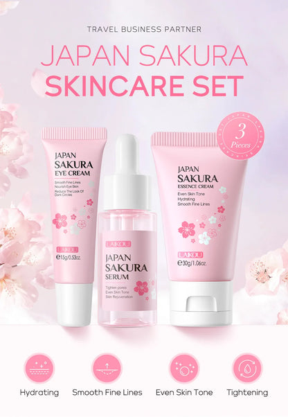 LAIKOU Daily Essentials Skin Care Set: 3-Piece Travel Pouch