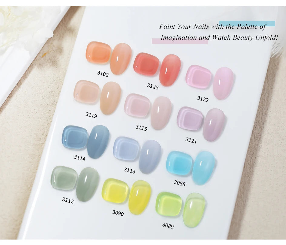 Clou Beaute 20pcs TPO & HEMA FREE Nail Gel Polish Set Red Pink Nude UV LED Soak Off Polish Gel Nail Semi Permanent Nail Varnish