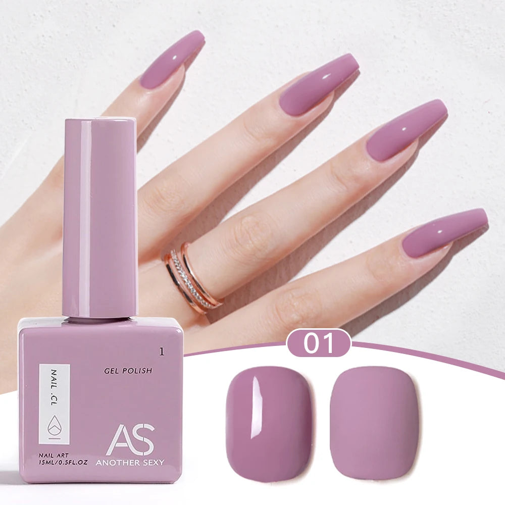 AS 1pc 15ml Bright Yellow Gel Nail Polish Starter Pure Soak Off No Wipe Nail Gel Polish Varnish Suitable For All Seasons