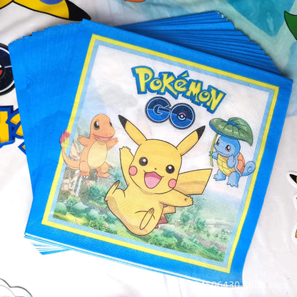 Pokemon Birthday Party Supplies Pikachu Party Decorations Foil Balloons Blowouts Tableware Plate Napkin Baby Shower Supplies Toy