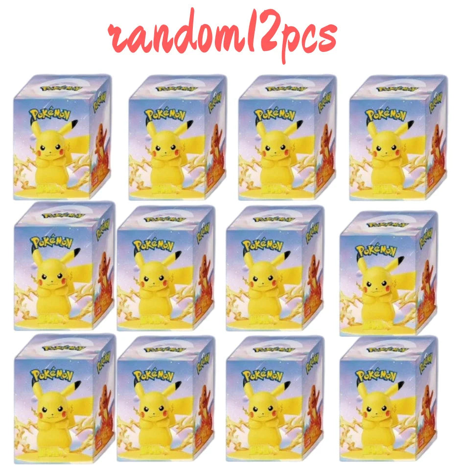 12 style Pok é mon Doll Pikachu Blind Box Anime Models Desktop Decorations Action Figure Collection Pok é mon Toys Birthday Gift