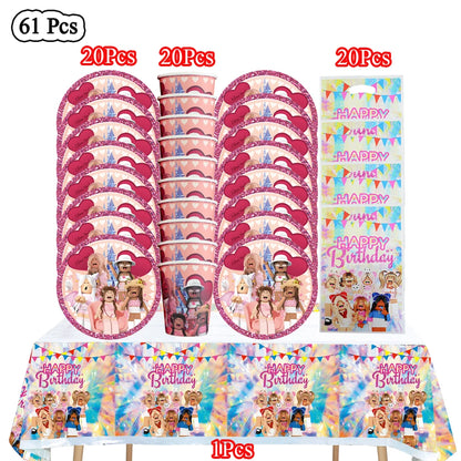 Pink Roblox Birthday Set 🎉🤖