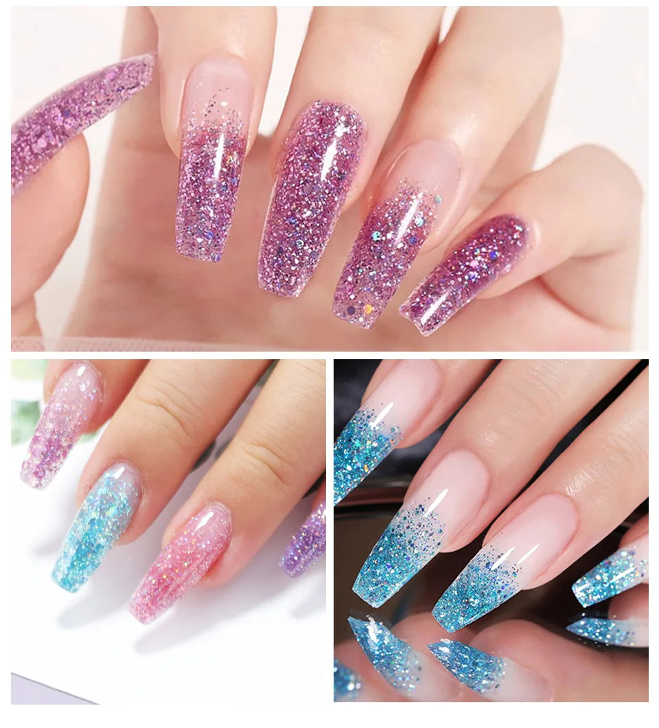 LIMEGIRL Set Poly Nail Gel for Extension Gel Set Manicure Acryl Gel Varnish Set 15ML Acrylic Liquid Nail Art Nail Kit UV Gel Kit