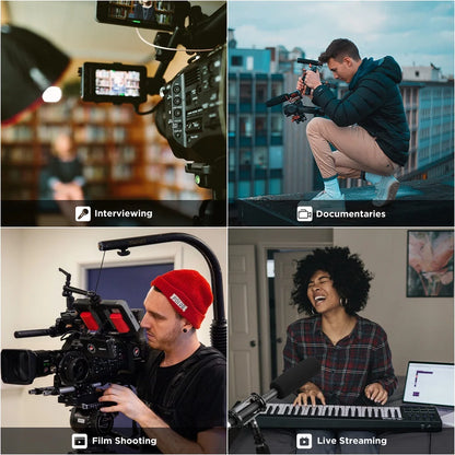 BOYA BY-BM6060 Professional Condenser Shotgun Microphone Handheld Mic for Canon Nikon Camera Vlog Recording Streaming Interview