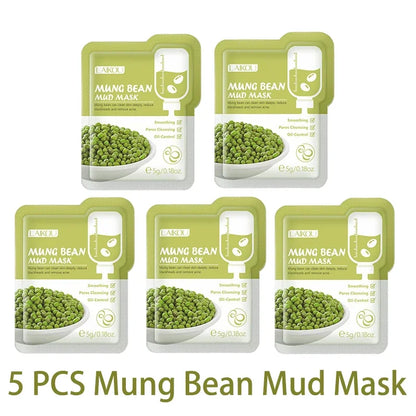 LAIKOU Sleeping Face Mask Set: 5pcs Night Repair & Deep Hydration Combo