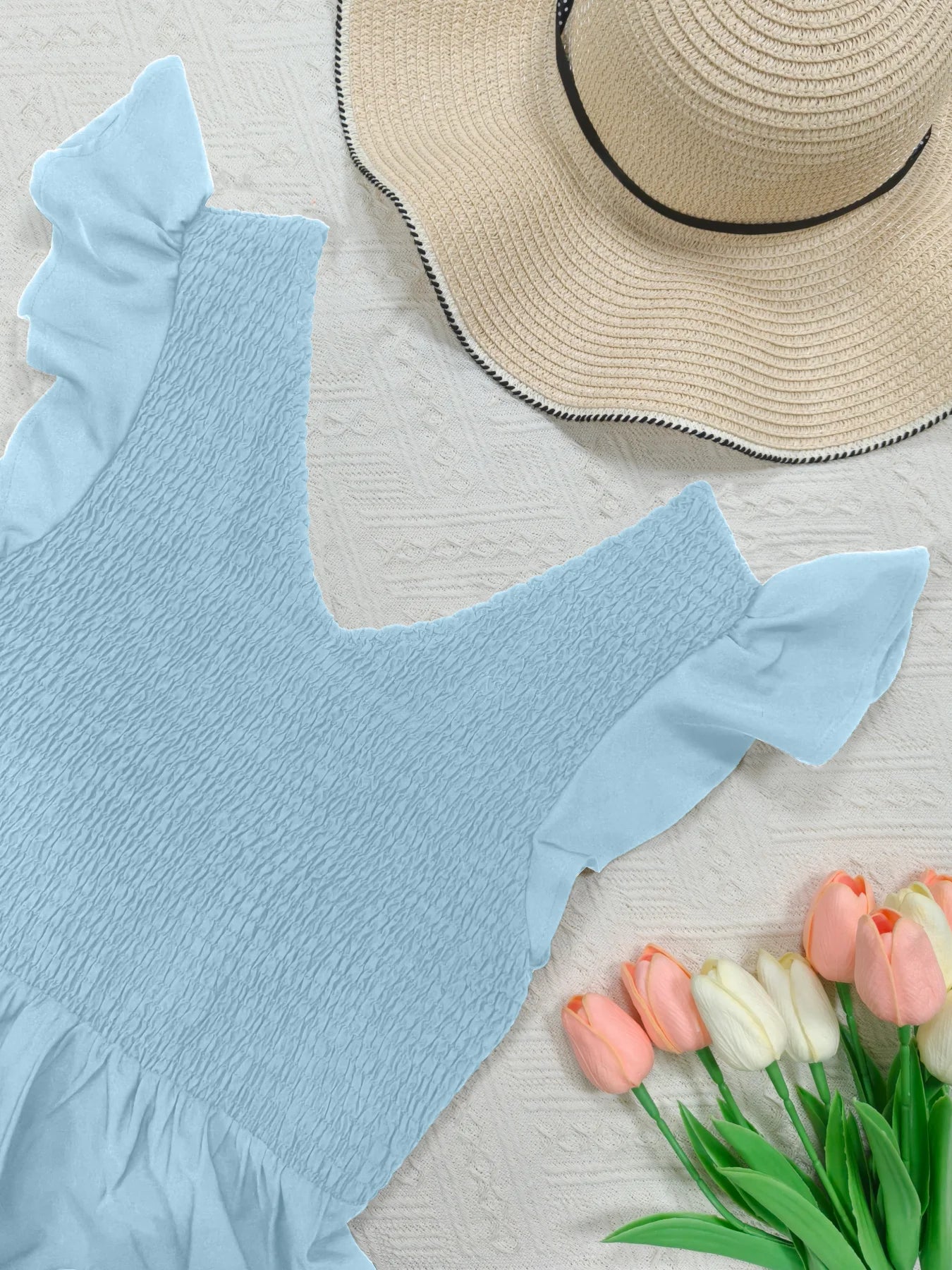 Ruched V-Neck Tiered Maxi Dress: Flutter Butterfly Sleeve Summer Gown