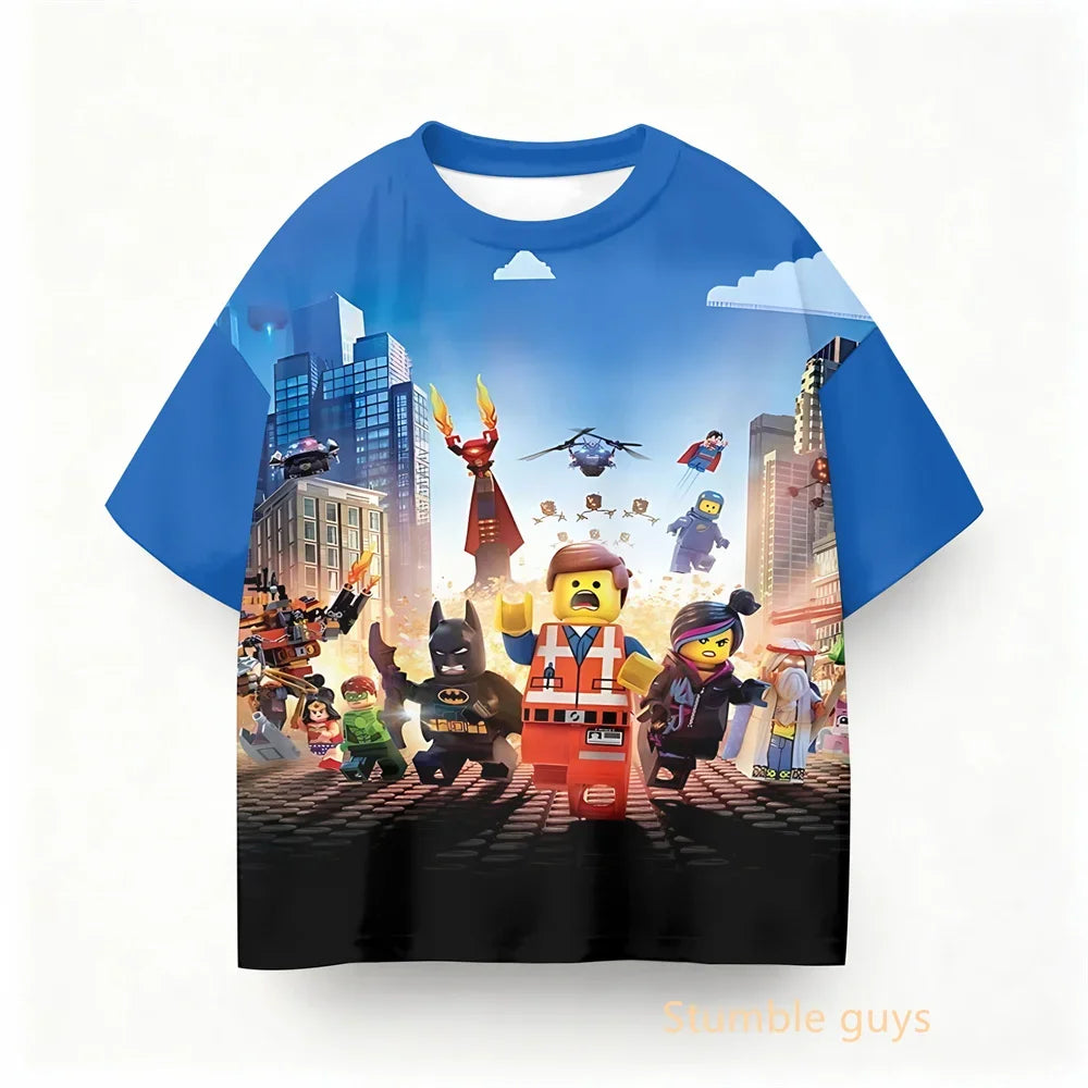 Boys Clothes Girls Kids Roblox Summer Tee Anime Game T-shirt
