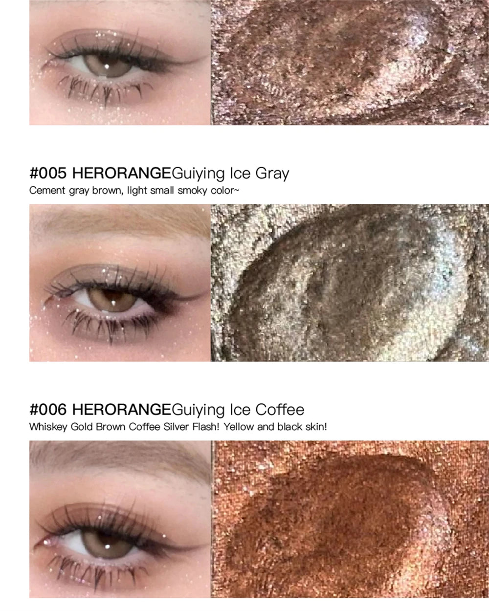 Metallic Glitter Eyeshadow Cream Sparkling Mousse Shimmer Highlighter Pressed Pigments Punk Purple Pearlescent Eyeshadow Palette