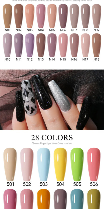Arte Clavo 8Pcs/Set Gel Nail Polish Set 15ml Colorful Semi Permanent For Manicure Varnish Soak Off UV LED Nail Art Gel Kits