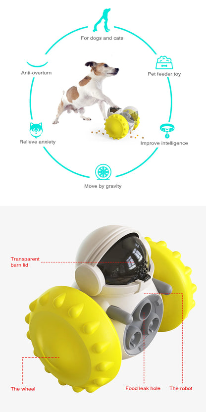Pet Balance Car Slow Feeder Toy Interactive Treat Dispenser for Dogs Cats Anti-overturn Gravity Move Puzzle Toy Relieve Anxiety