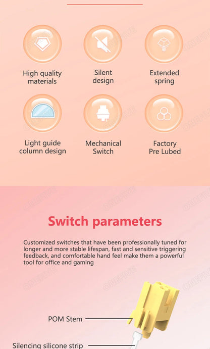 Outemu Silent Peach Switches.