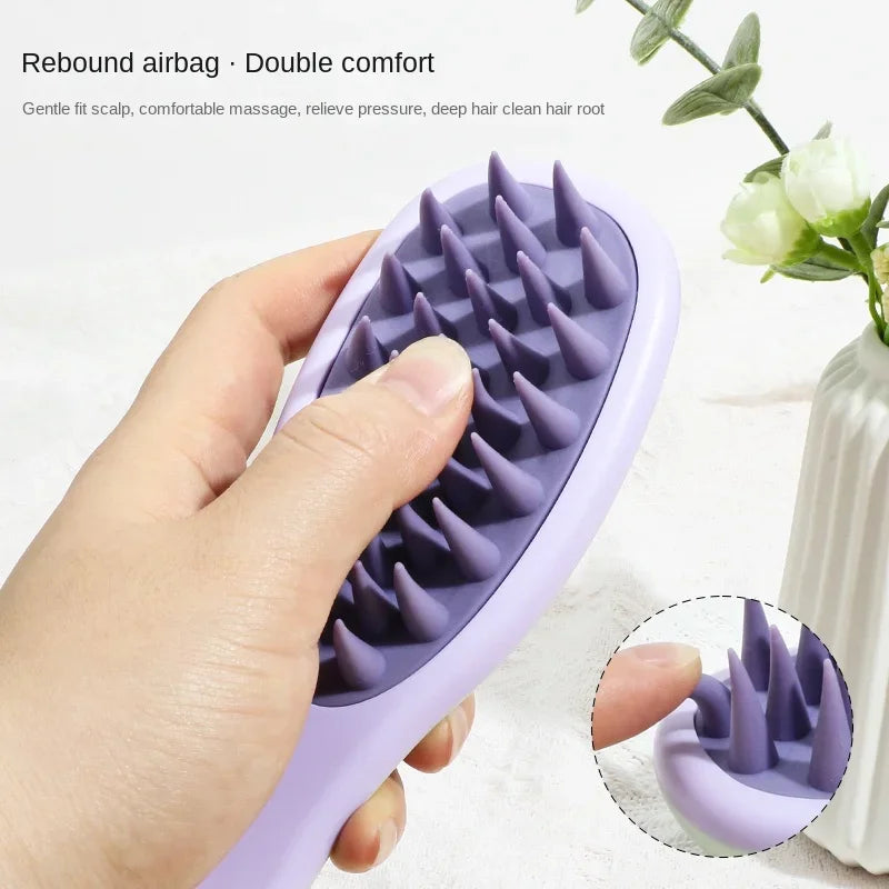 Silicone Shampoo Brush Scalp Massage Brush Head Washing Comb two-sided Hair Massager Bath Brush Body Scrubber Hair Accessories