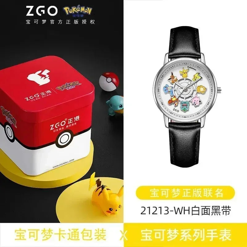 ZGO Co-branded  Watch Men's Sports Waterproof Student Trend Pikachu Quartz Electronic Watch Gifts