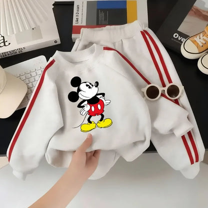 Printed Boys Long Sleeve O Neck Hoodies and Long Pants Two Piece Set Kids Casual Tracksuit Children Sweatshirt Set Spring New
