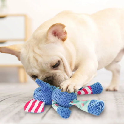 Durable Pet Dog Plush Toy for Small Breeds - Animal Shape Squeaky Chew Cleaning Toy for Chihuahua Yorkshire Bichon Puppies