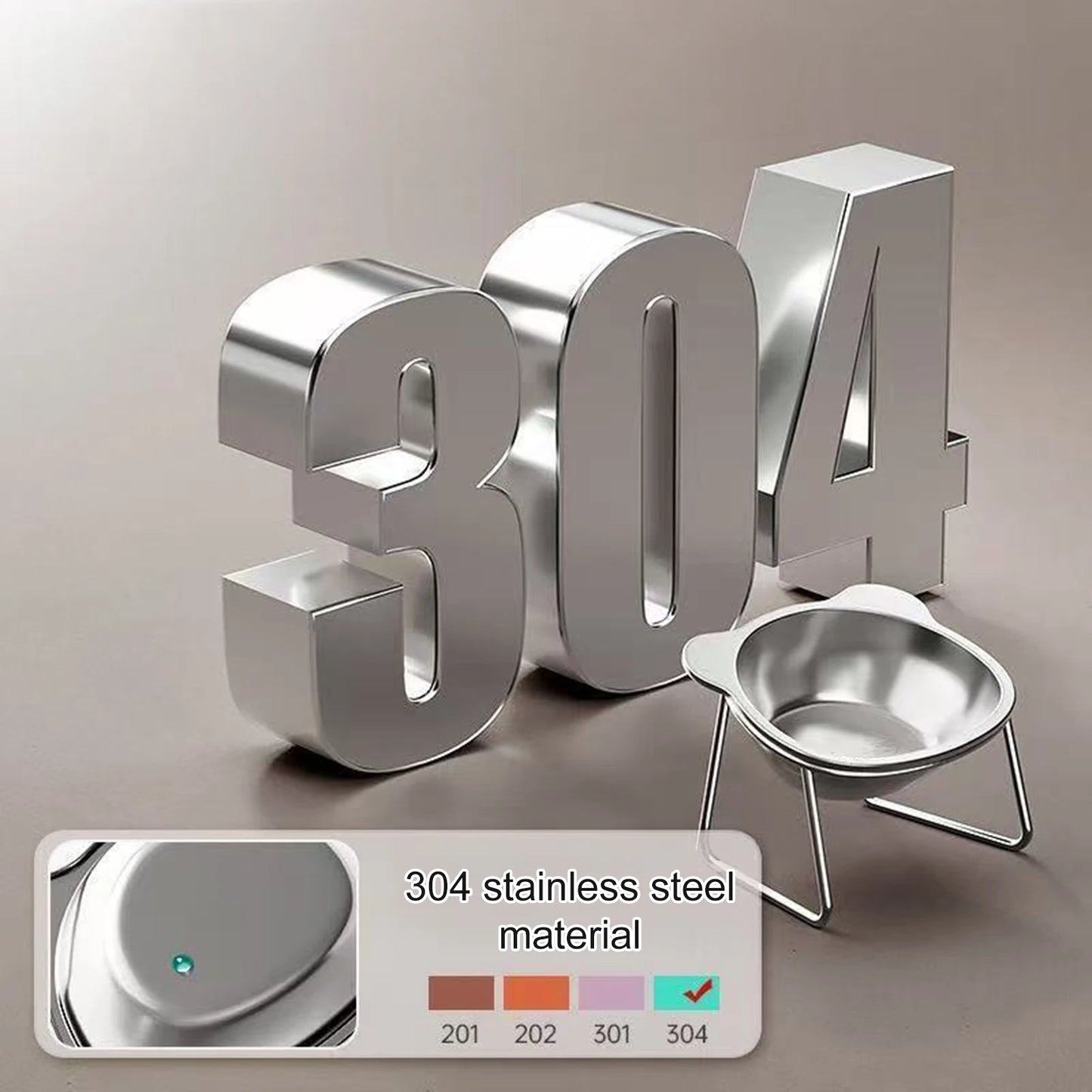 Raised Stainless Steel Pet Bowl  🐱🐶🍽️