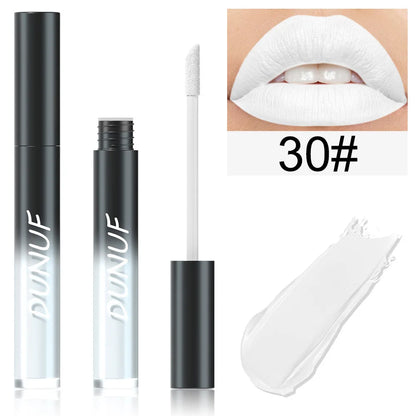 DUNUF 32 Color Matte Liquid Lipstick: Bold Pigment Non-Stick Lip Glaze