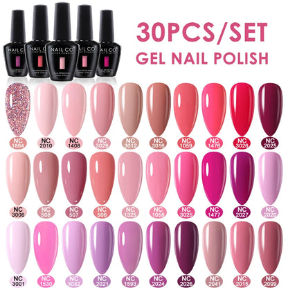 NAILCO 15ml 30/20/10pcs/Set UV Gel Nail Polish Semi Permanent Esmalte Vernis LED Gel Varnish Soak Off Nail Art All For Manicure
