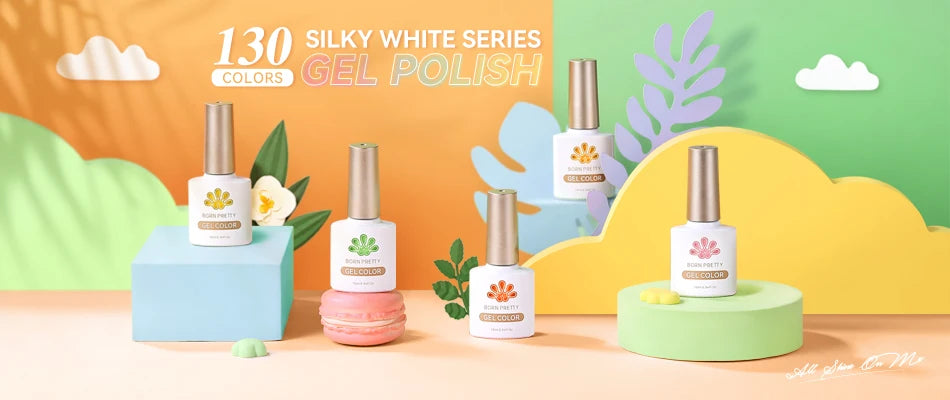 BORN PRETTY 8Pcs Glitter Cat Magnetic Nail Gel Polish Set Moonlight Transparent Summer Semi Permanent UV Gel Soak Off Nail Gel