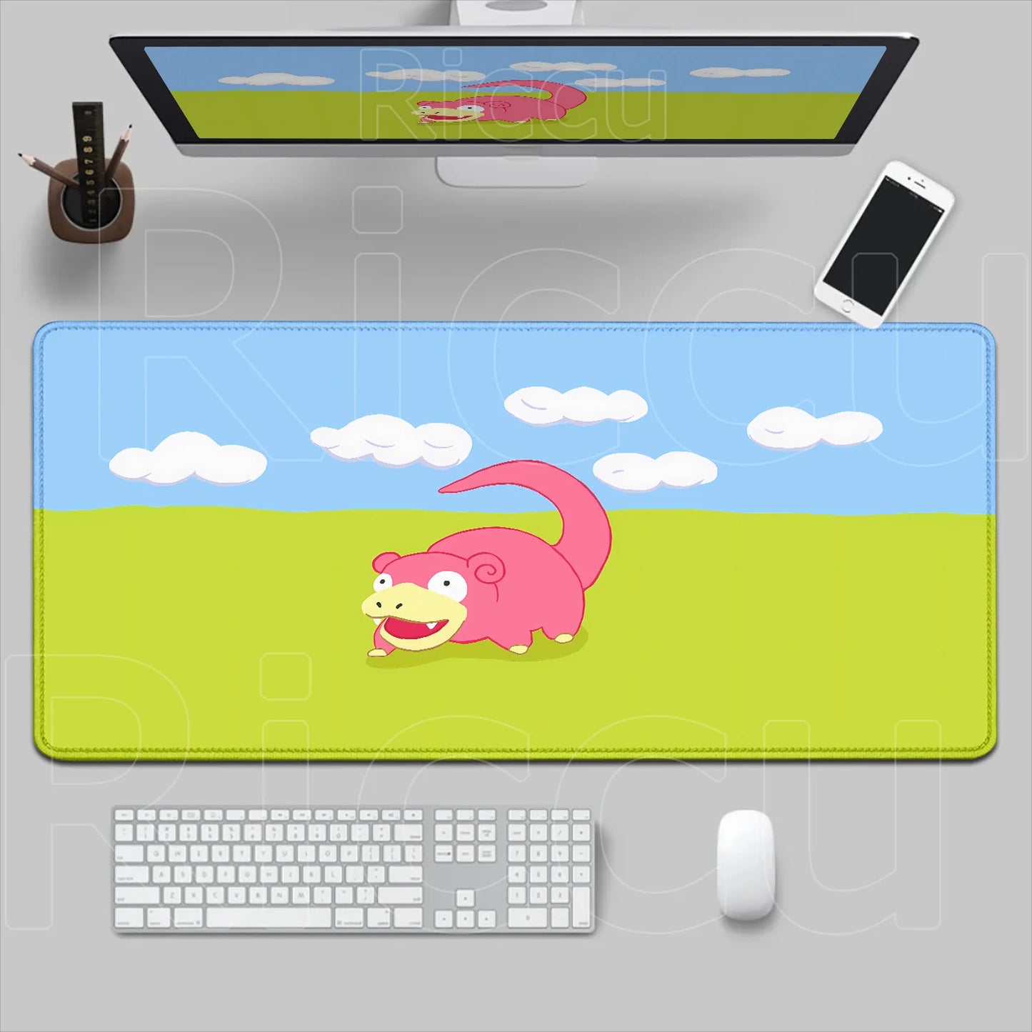 HD 900x400 Rubber Large PC Mousepad Gaming Mouse Pad Accessories Pikachu Slowpoke XXL Desk Keyboard Mat Computer Laptop Mausepad