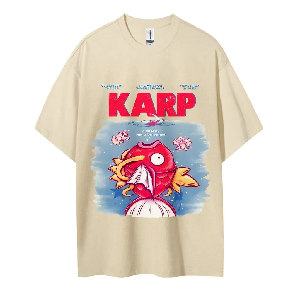 Pokemon T-shirt Men's Pure Cotton Casual  Round Neck T-shirt Short Sleeve Clothing Summer Sports Casual Short Sleeve Top