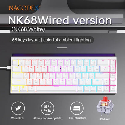 AJAZZ NK68 Wired Keyboard.