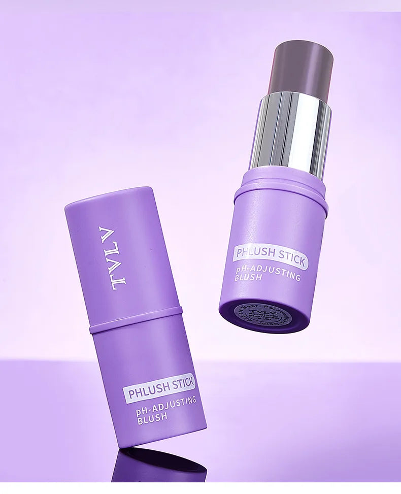 Colorchanging Blush and Lip Balm Dual Applicator Stick Keeps Makeup in Place, Provides Natural Temperature-changing Blush Effect