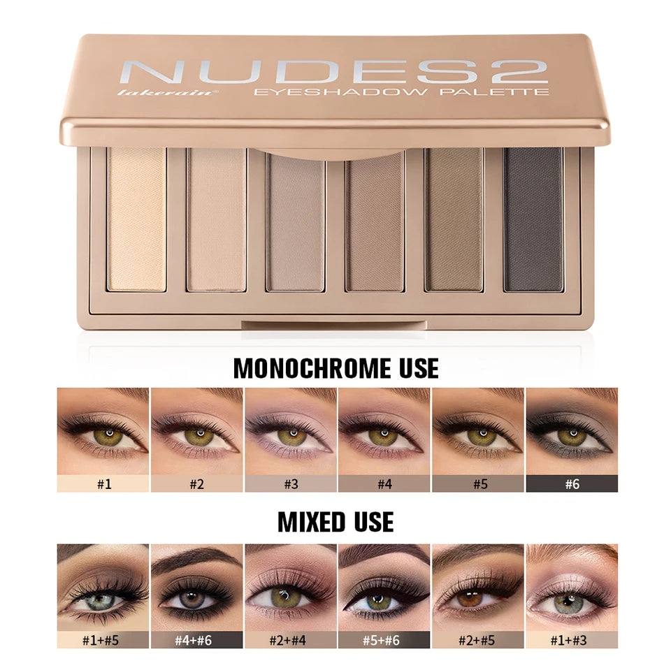 Lakerain Eyeshadow Palette Long-Lasting Eye Makeup Rich Pigment Neutral Shades Blendable Color Matte Nudes Eyeshadow Palette