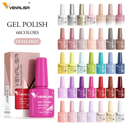 Venalisa VIP5 Nail Gel Polish HEMA/TPO FREE Full Coverage Beautiful Semi Permanent Soak Off UV LED Gel Nail Polish Gel Lacquer
