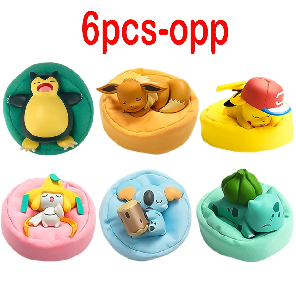 Anime Pok é mon blind box Model Figure 1-12 pcs Pikachu sleep Series Interior Hand Sleeping Position Toys Gift for sfriends