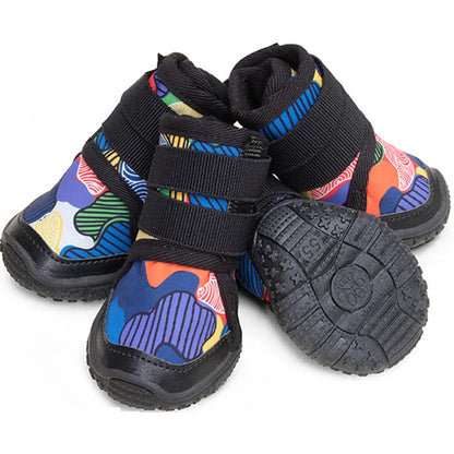 Large Dog Shoes Snowproof Anti-Slip Rubber Sole Winter Pet Dog Shoes For Medium Large Dogs Cotton Shoes Booties For Dogs