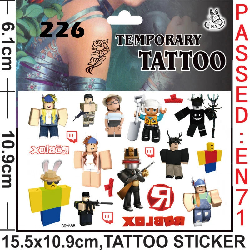 Hot Roblox Party Favors Gifts Slap Bracelets Stickers Goodie Bag Fillers Supplies Children's Birthday Souvenirs Decoration Toys