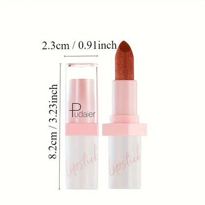 Pudaier Metallic Glitter Hybrid Lipstick: Sparkling Pearl Shimmer & Silk Texture
