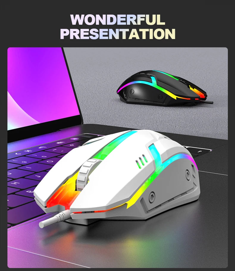 S1 Mouse USB Wired Mouse Computer Laptop Gaming Office Luminous Mouse