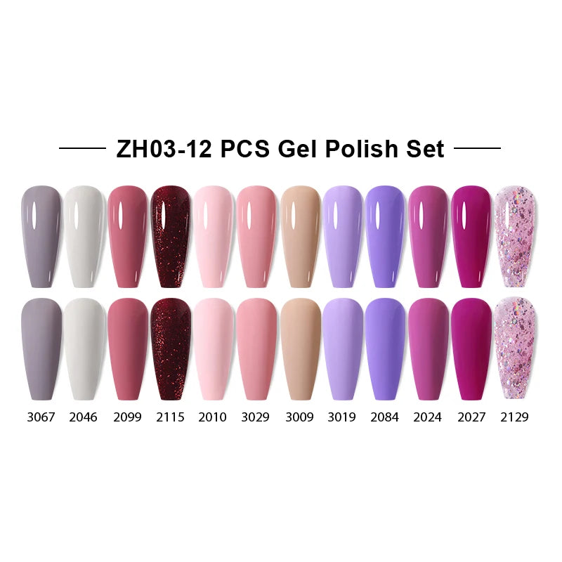 NAILCO 15ml Gel Nail Polish Set 30pcs/Lot Gel Polish Nail Soak Off UV LED Semi-Permanent Varnishes Nail Art Salon Free Shipping
